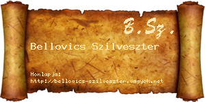 Bellovics Szilveszter névjegykártya